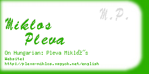 miklos pleva business card